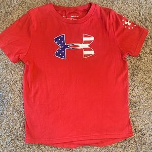 Under Armour Kids Patriotic Red Tee